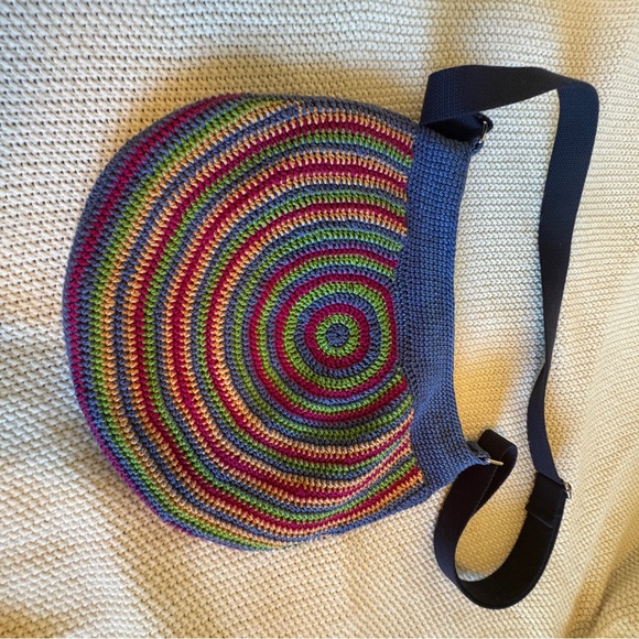 💙Handknit Multicolor Crochet Crossbody Bag Handmade in Vancouver Island - Picture 8 of 13